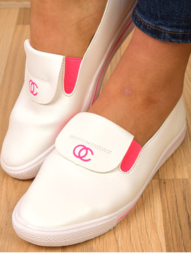 Espadrile Dama Accessible Alb Si Roz